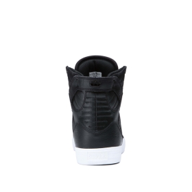 Supra SKYTOP Høye Sneakers Dame Svart/Hvite | NO-18827